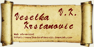 Veselka Krstanović vizit kartica
